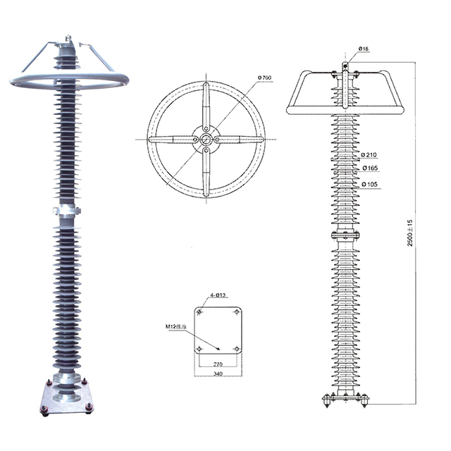 Factory Direct Sales Lightning Polymer Arrester Surge Arrester High Voltage